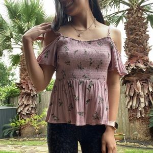 Lilac/Mauve off-shoulder Top